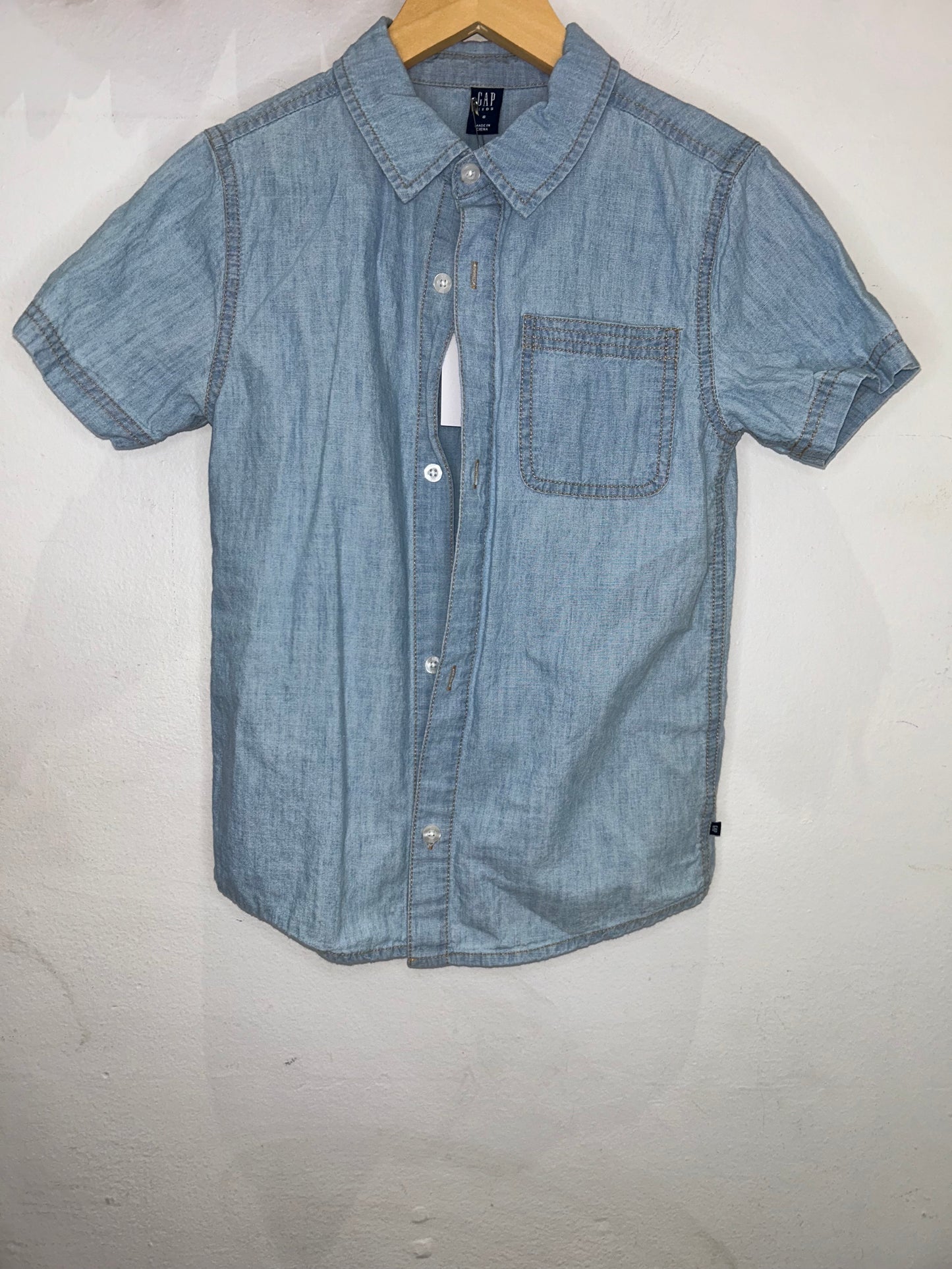 Short sleeve light chambray shirt 8y