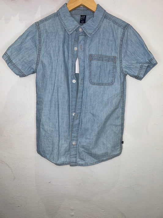 Short sleeve light chambray shirt 8y