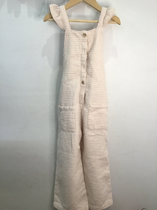 Romper pink waffle 5-6y