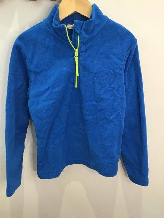 Mid blue quarter zip fleece 5-6y