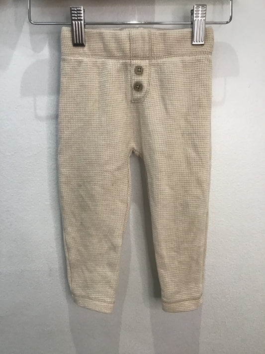Beige waffle pants 12-18m