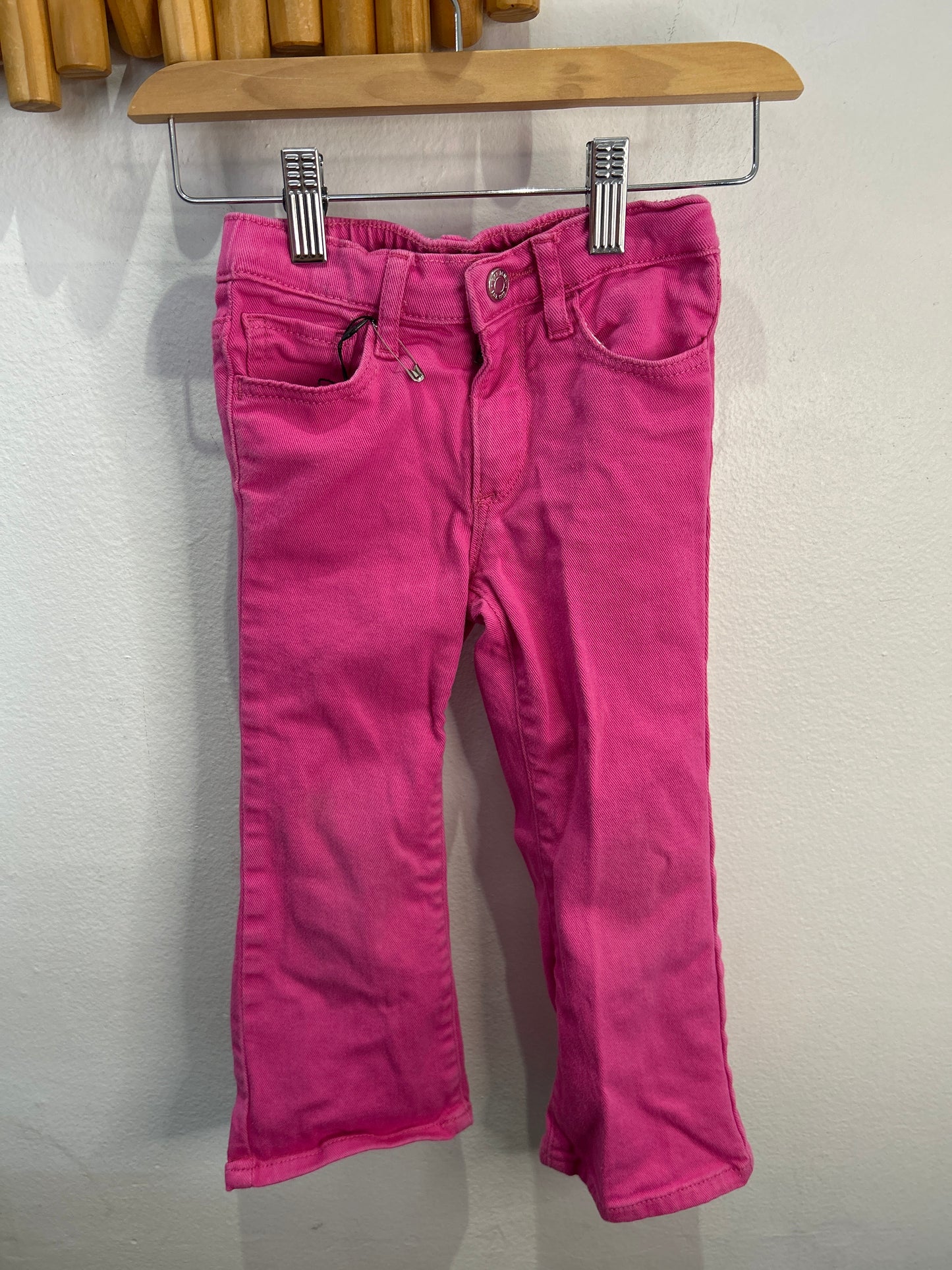 Hot pink flare jeans 4y