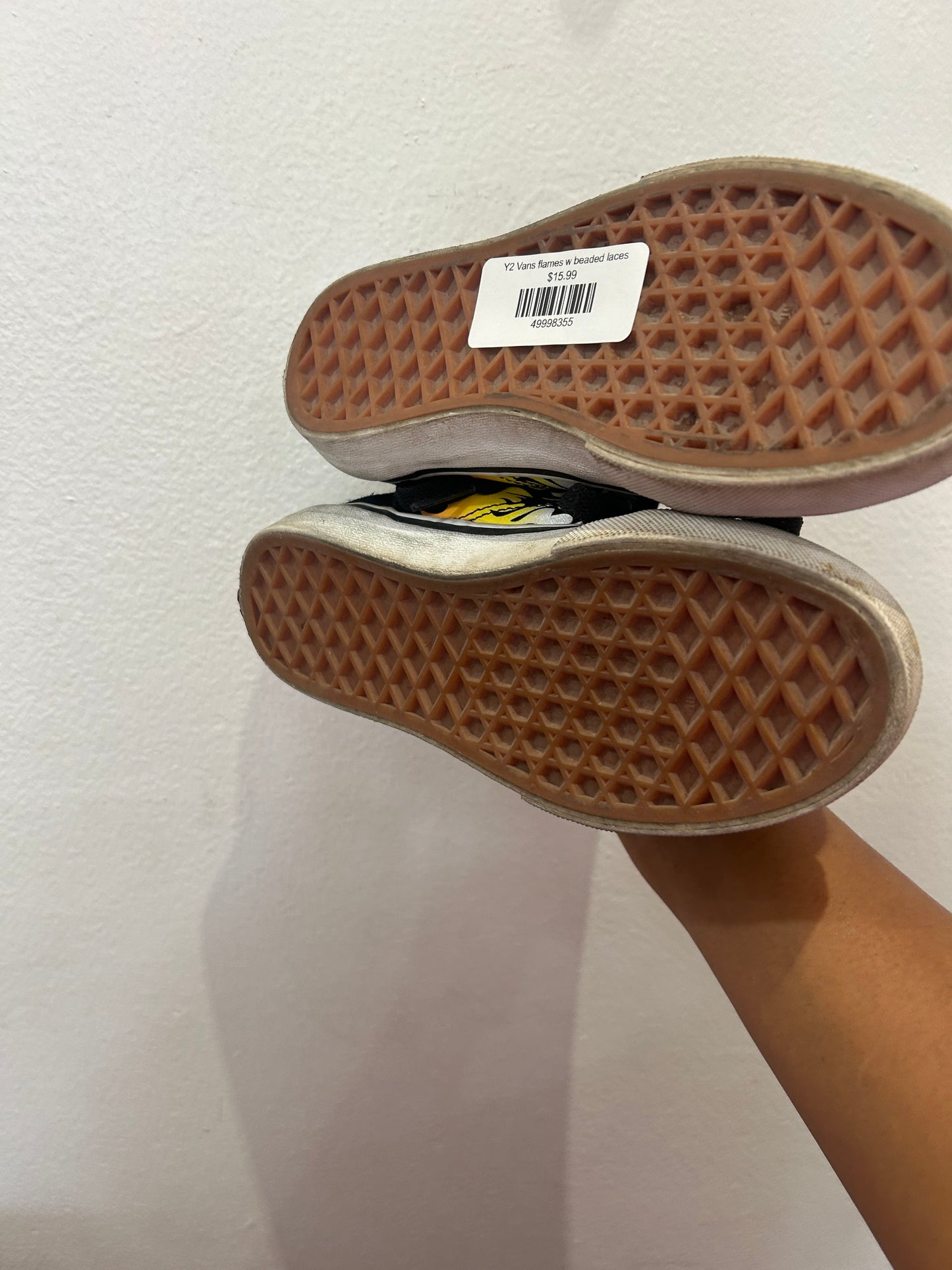 Y2 Vans flames w beaded laces