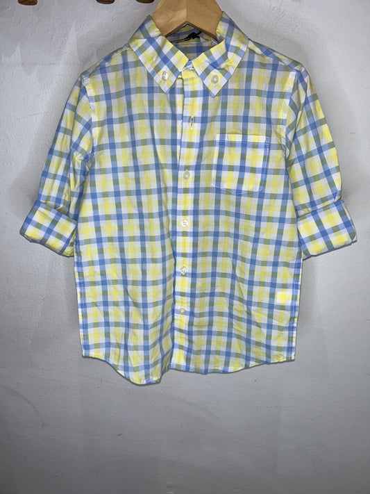 Spring Plaid Button Up 4y