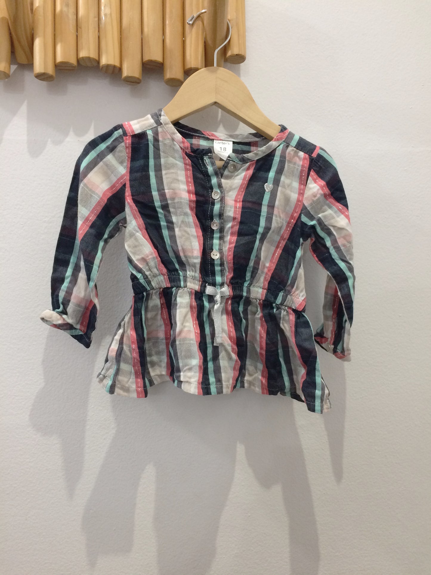 Checkered breezy blouse 18m