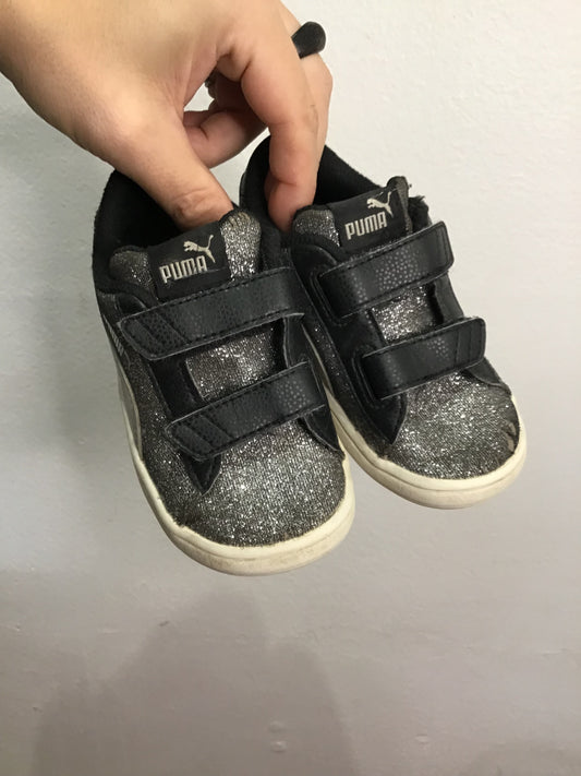 C8 silver sparkly Pumas