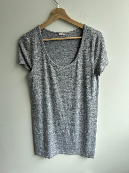 Grey knit tshirt dress S