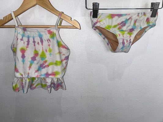 Tie dye two piece swimsuit 3y