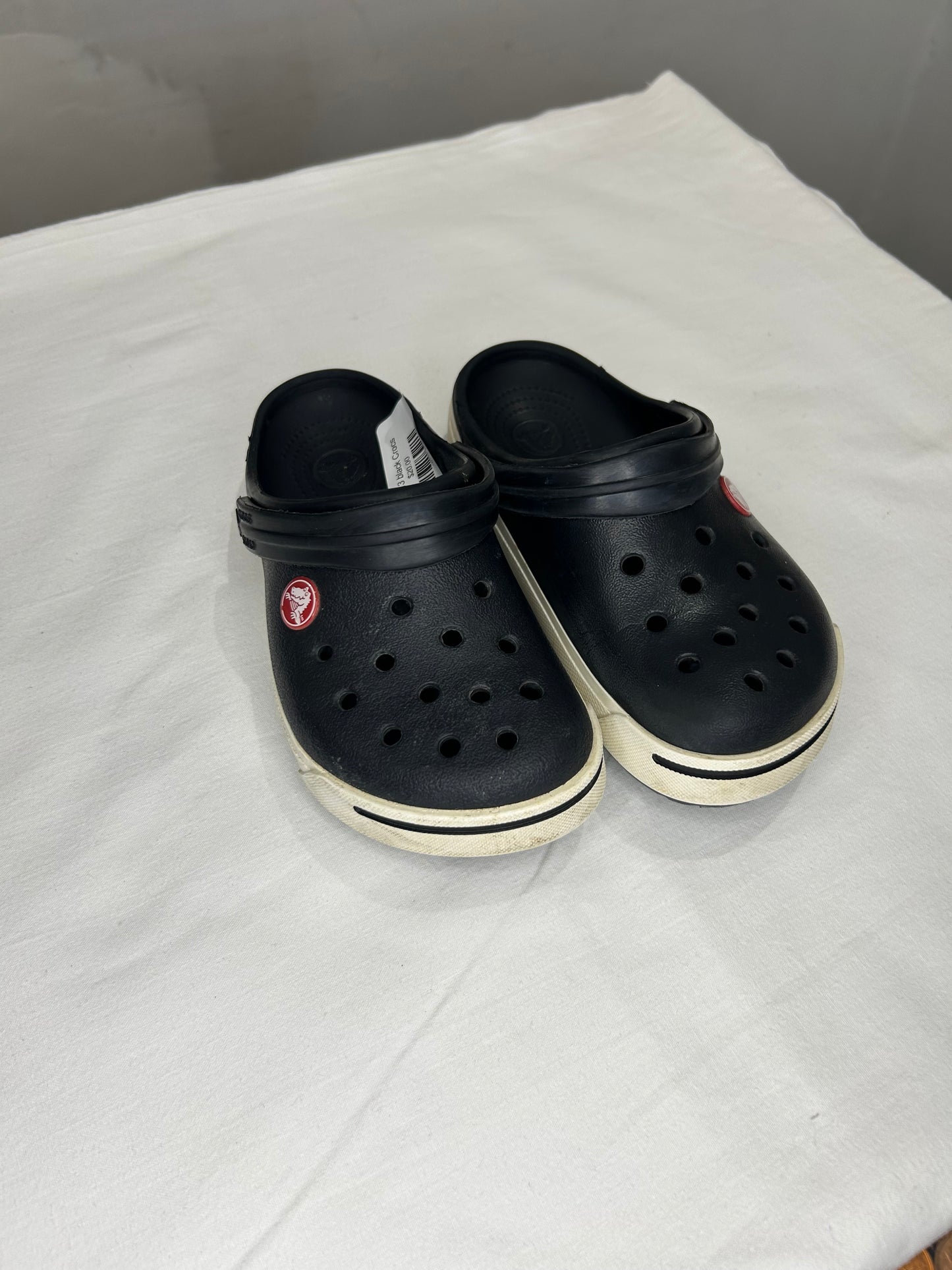 C12-13 black Crocs