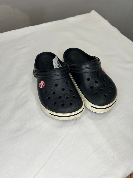 C12-13 black Crocs