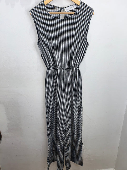 Gingham wide leg romper 11-12y NEW