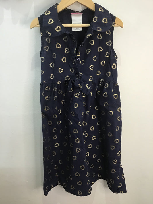 Dress shirt gold hearts 6y