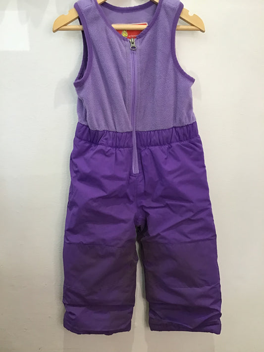 Purple bib snowpants 24m*