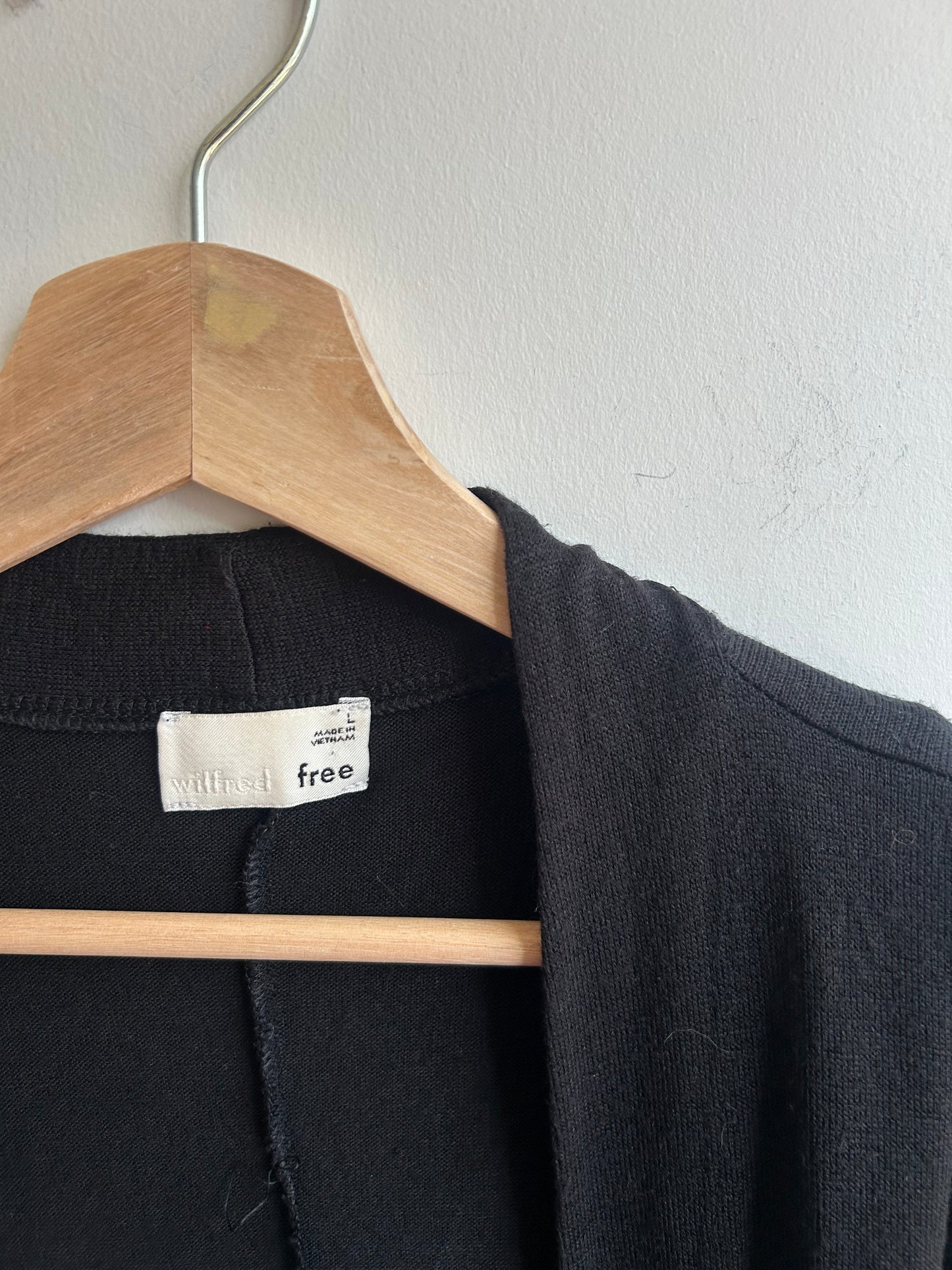 Long black cardigan L