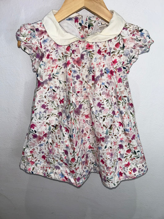 Hatley painted flower dress 12-18m