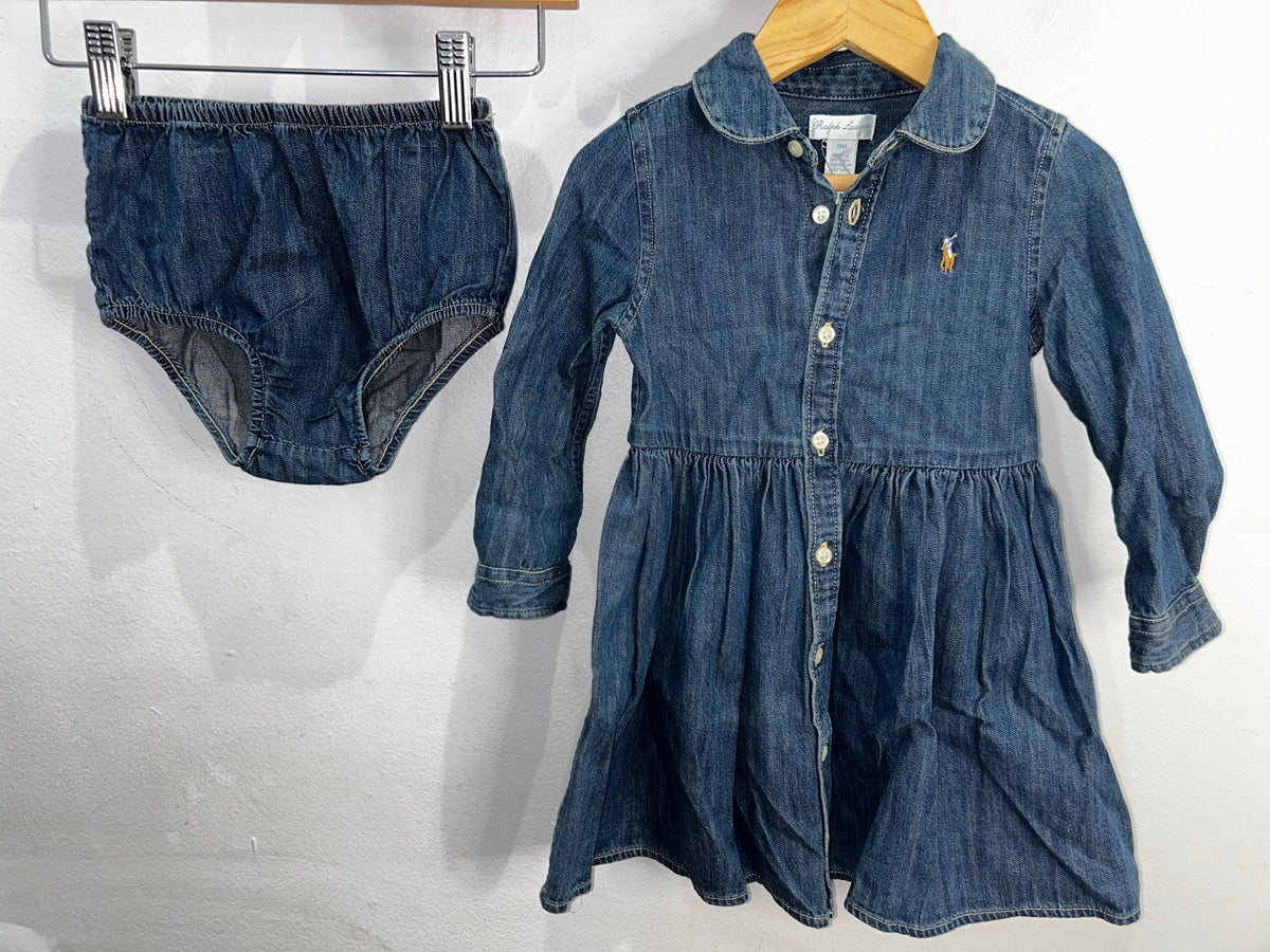 Denim shirt dress 18m