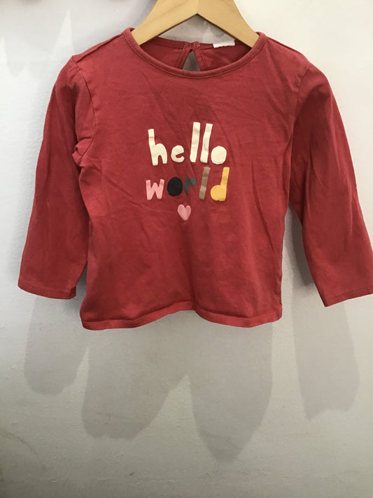 Hello world longsleeve 2-3y