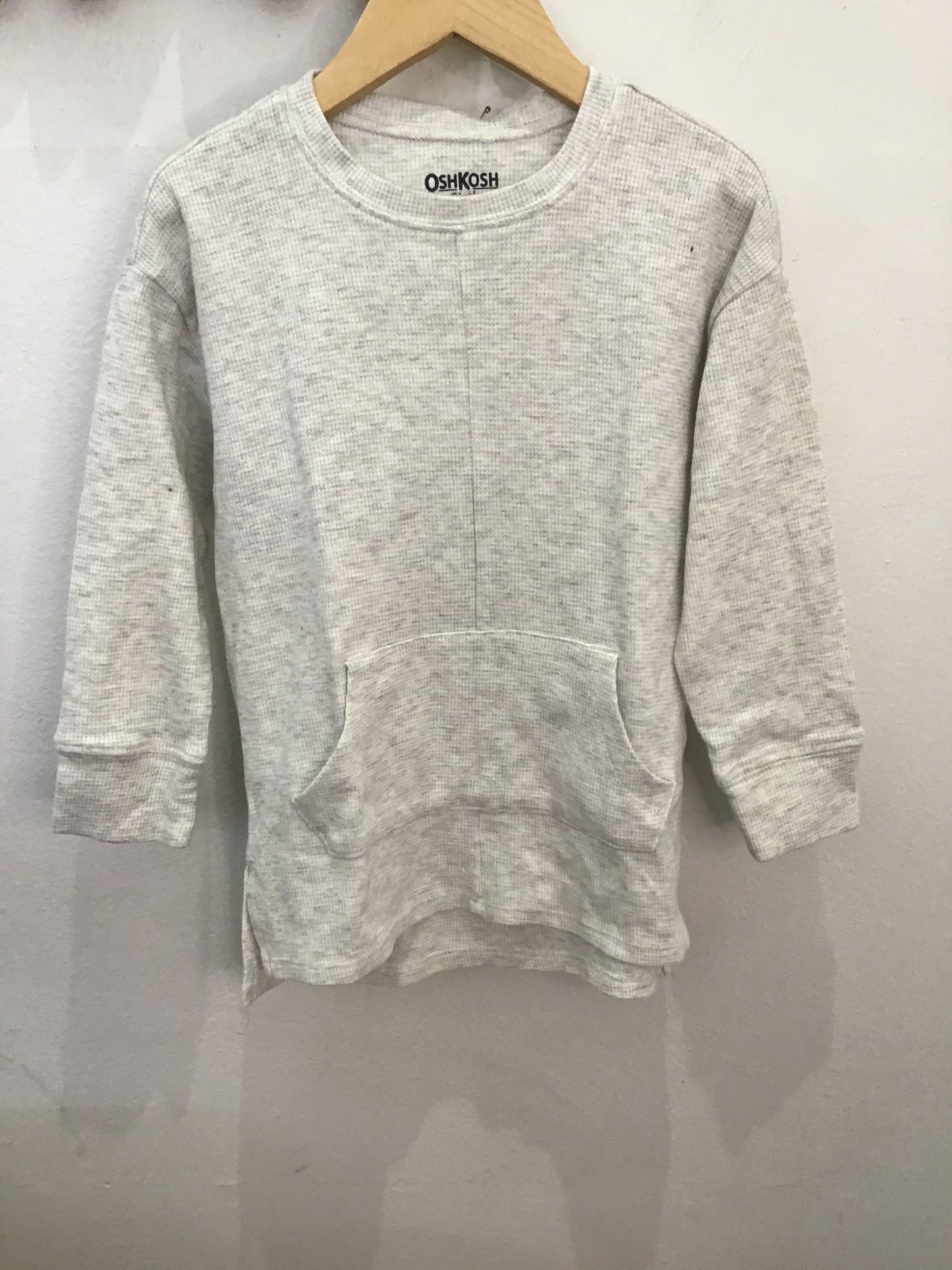 Melange pocket waffle longsleeve 4y