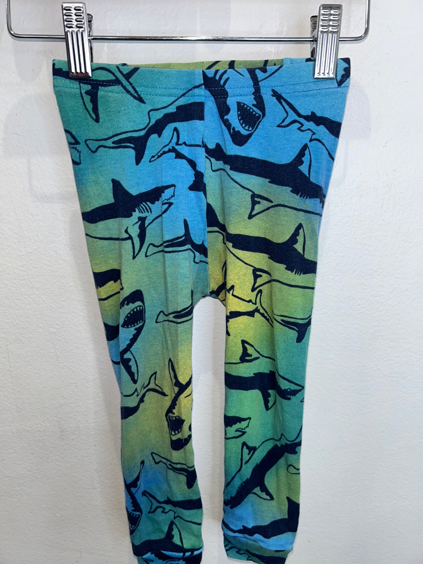Ombre shark pyjamas 2y