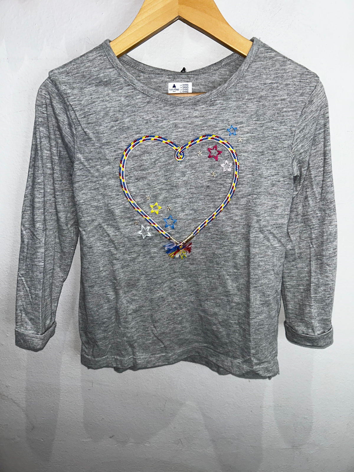 Embroidery heart longsleeve 5y