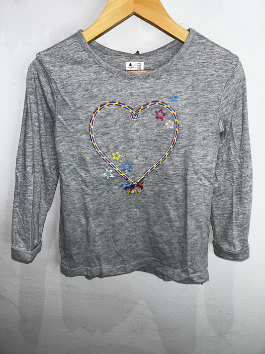 Embroidery heart longsleeve 5y