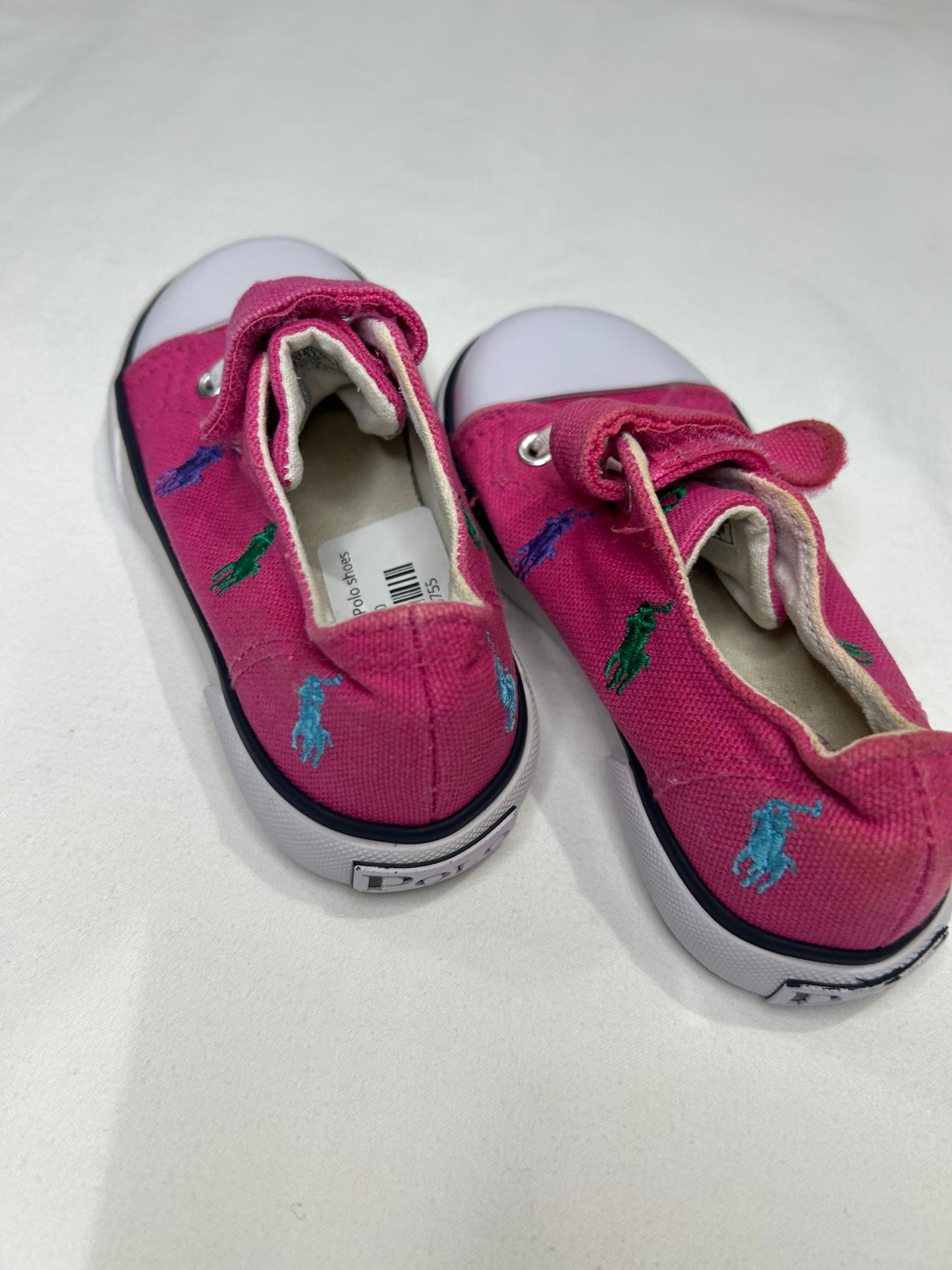 C7 pink canvas Polo shoes