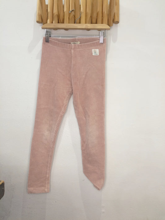 Pink corduroy style leggings 7-8y