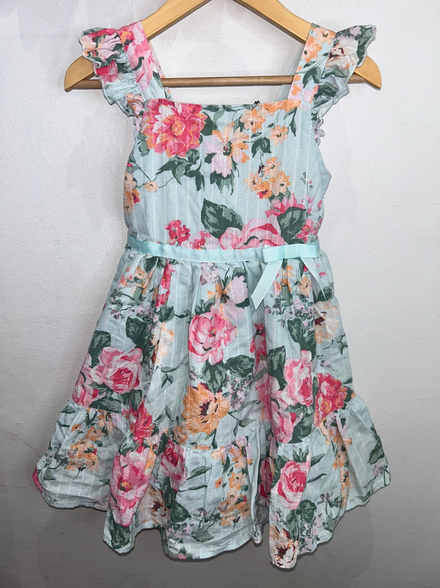 Blue roses dress 6y