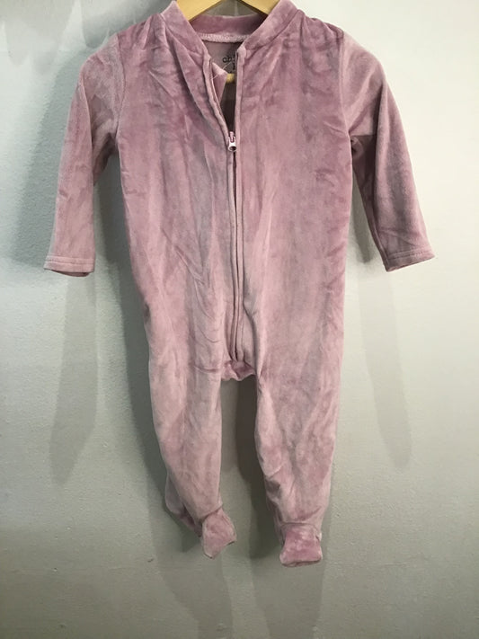 Sleeper pink soft seude 6-9m
