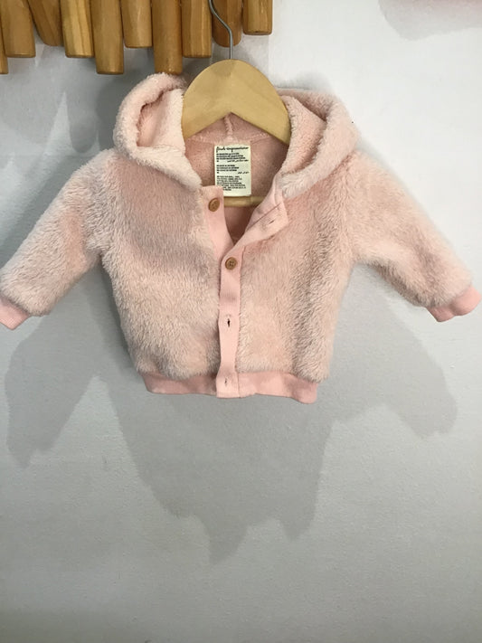 Hoodie furry pink newborn