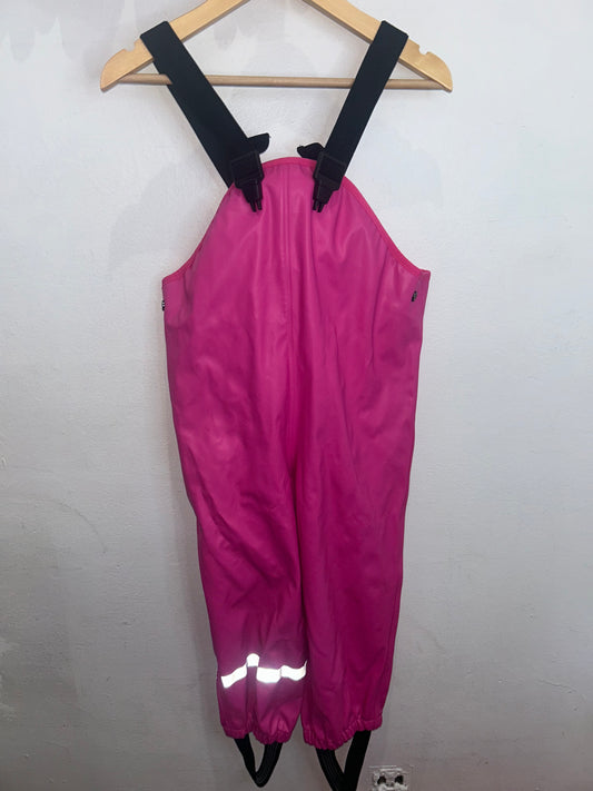 Hot pink rain romper 3-4y