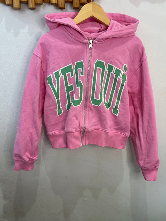 Yes Oui pink sweatshirt 9-10y