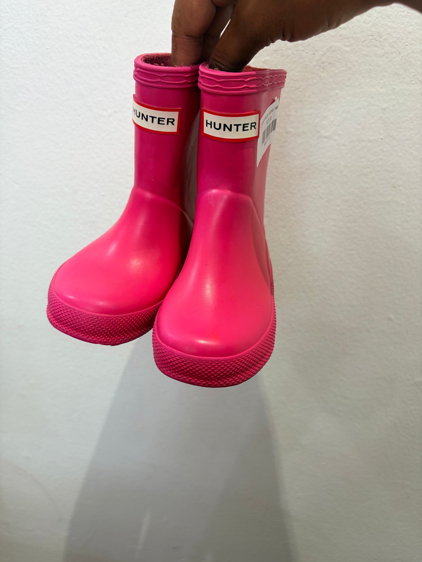 C5 pink shorty Hunter rainboots