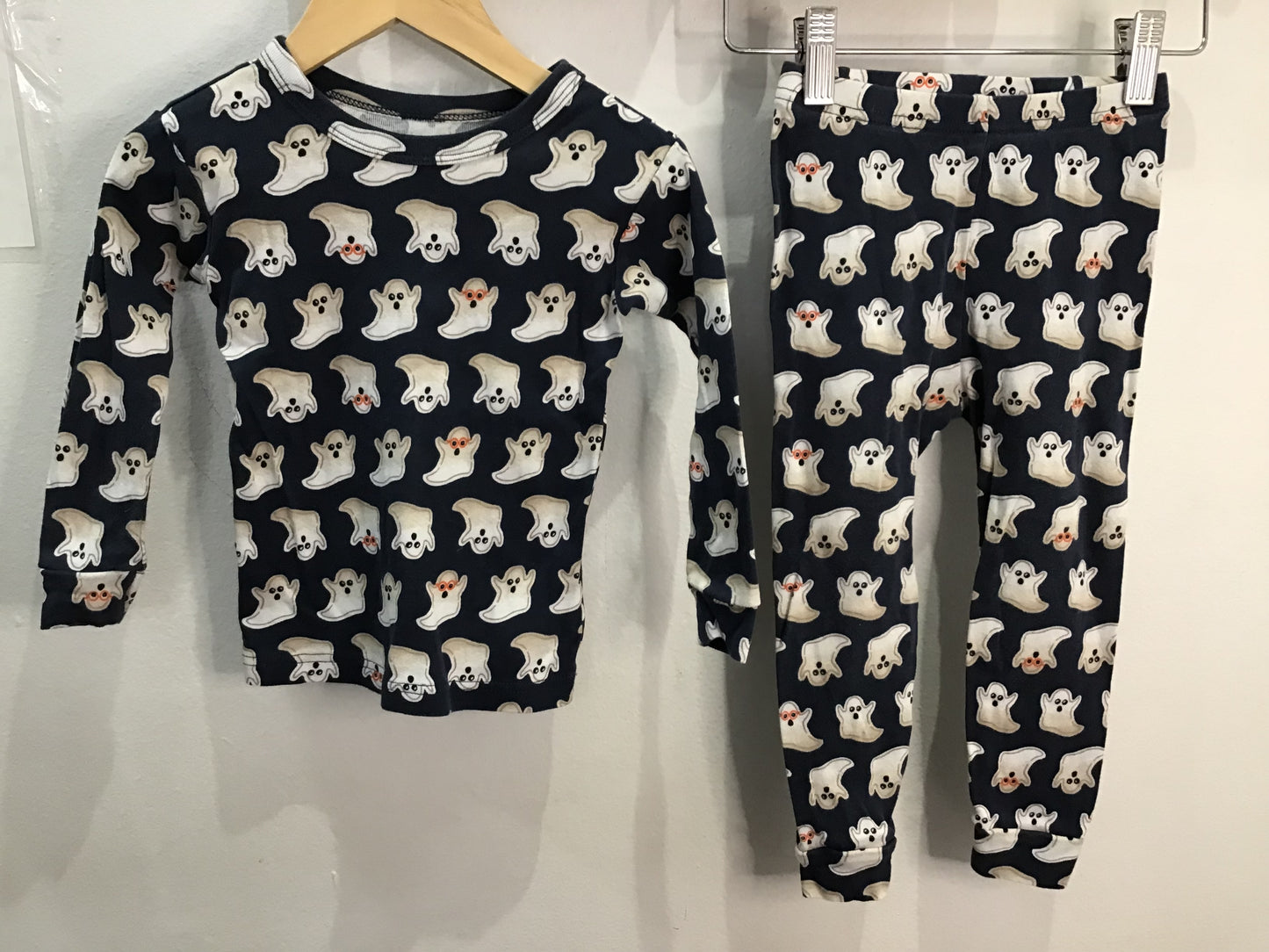 Blue ghosts pyjamas 2y