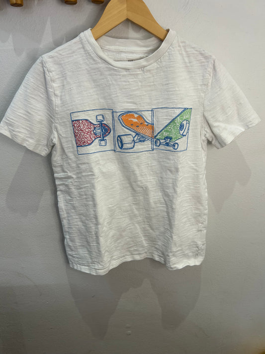 Skateboard embroidery tee 10y