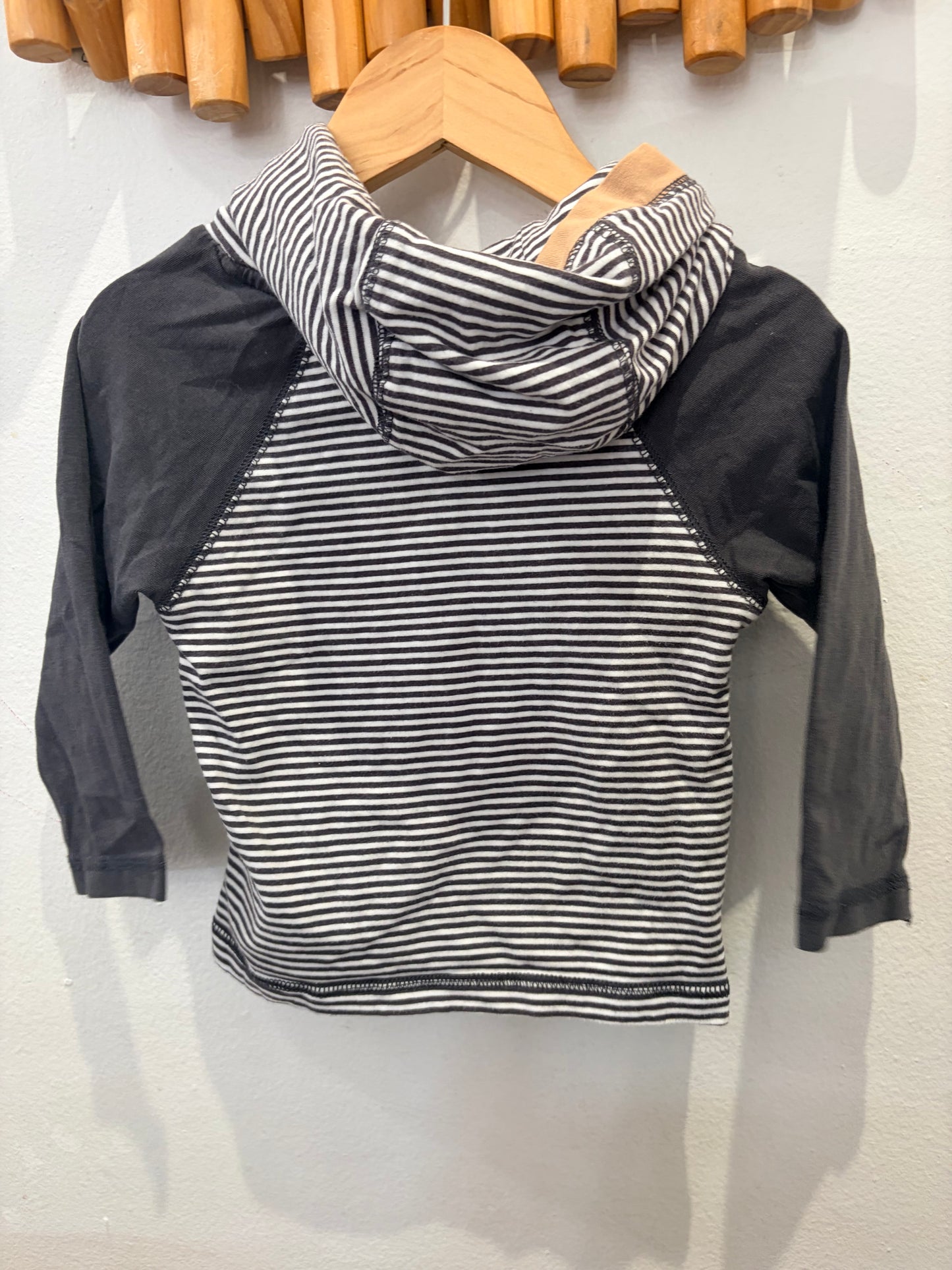 Hooded blue stripes sweater 2y