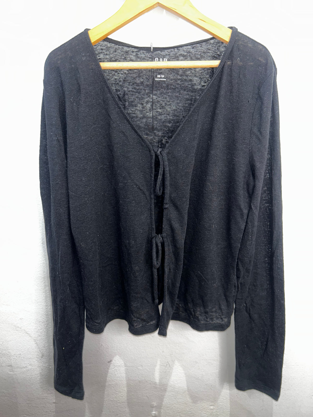 Black tie blouse - adult XS