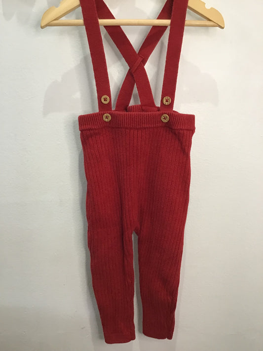 Pants sweater suspenders 18m