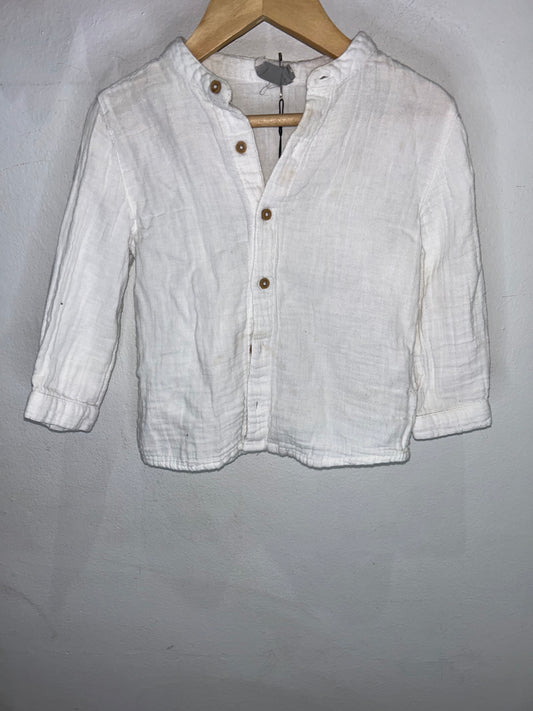 Longsleeve Cotton Button Up 18-24m