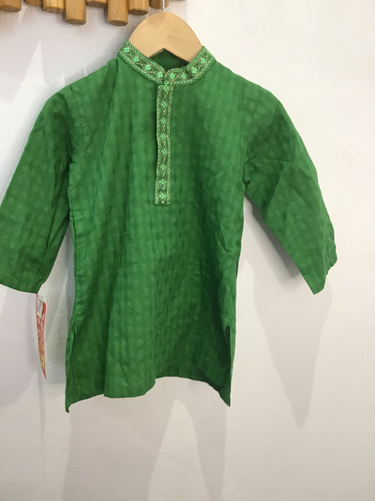 Green cotton kurta 12-24m NEW