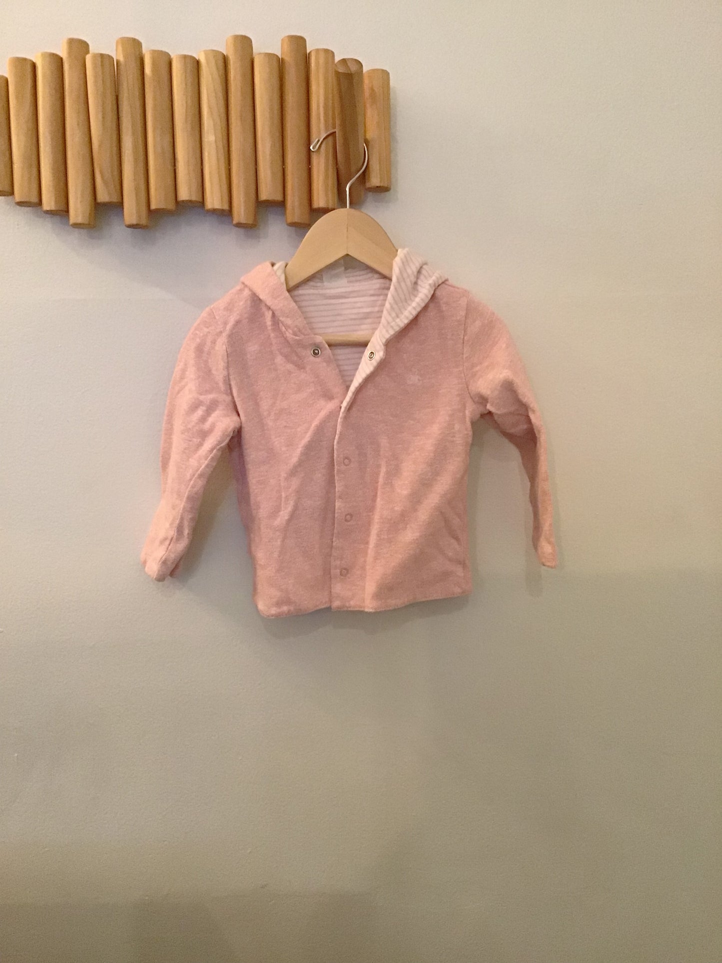 Pink reversible cardigan 12-18m
