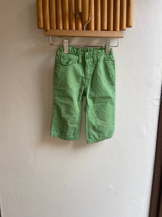 Green straight leg pants 3y