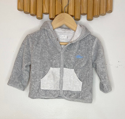 Grey brushed cardigan 6-9m