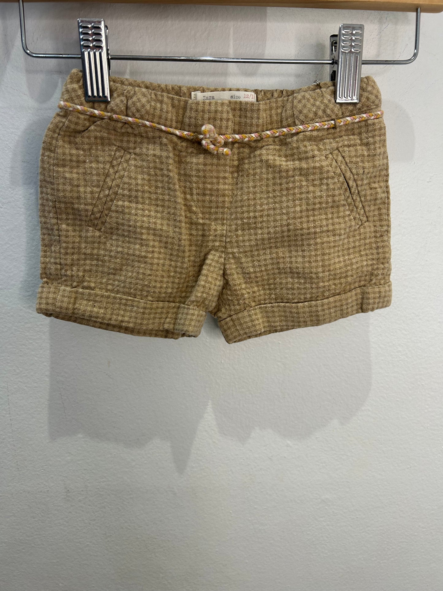 Brown shorts rope detail 12-18m