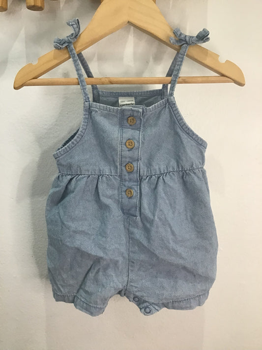 Romper shorty chambray tanktop 3m