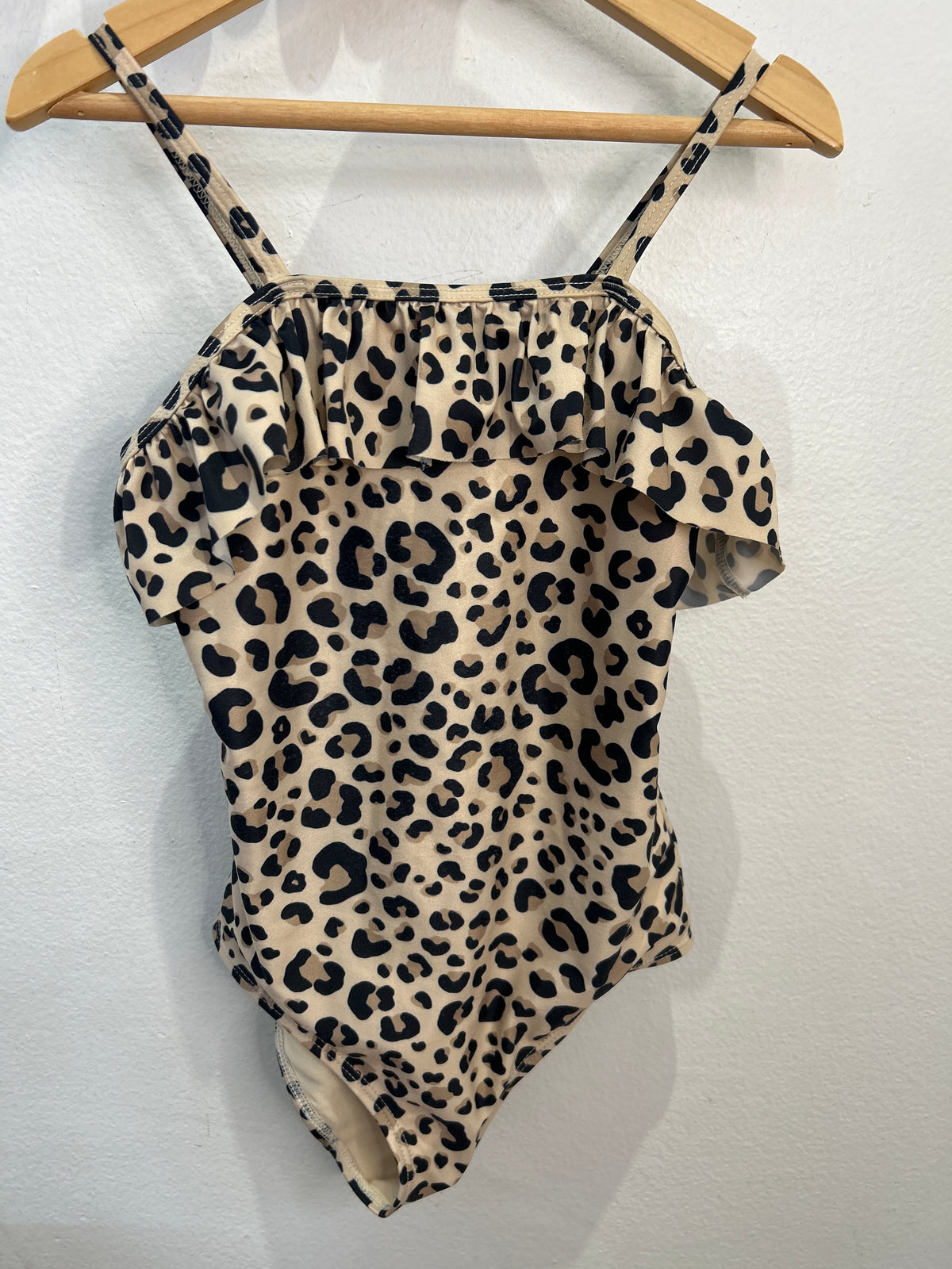 Leopard print ruffle swimsuit 6-7y