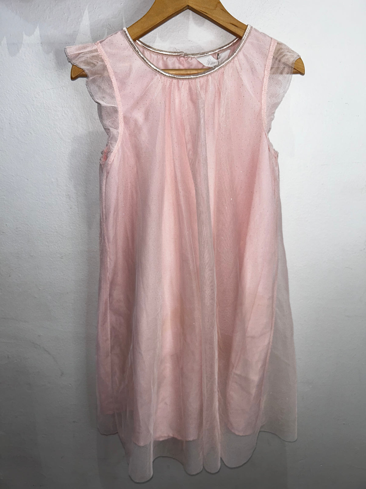 Pink tulle sparkly dress 9-10y