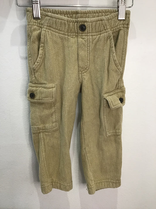 Beige textured cargo pants 18-24m