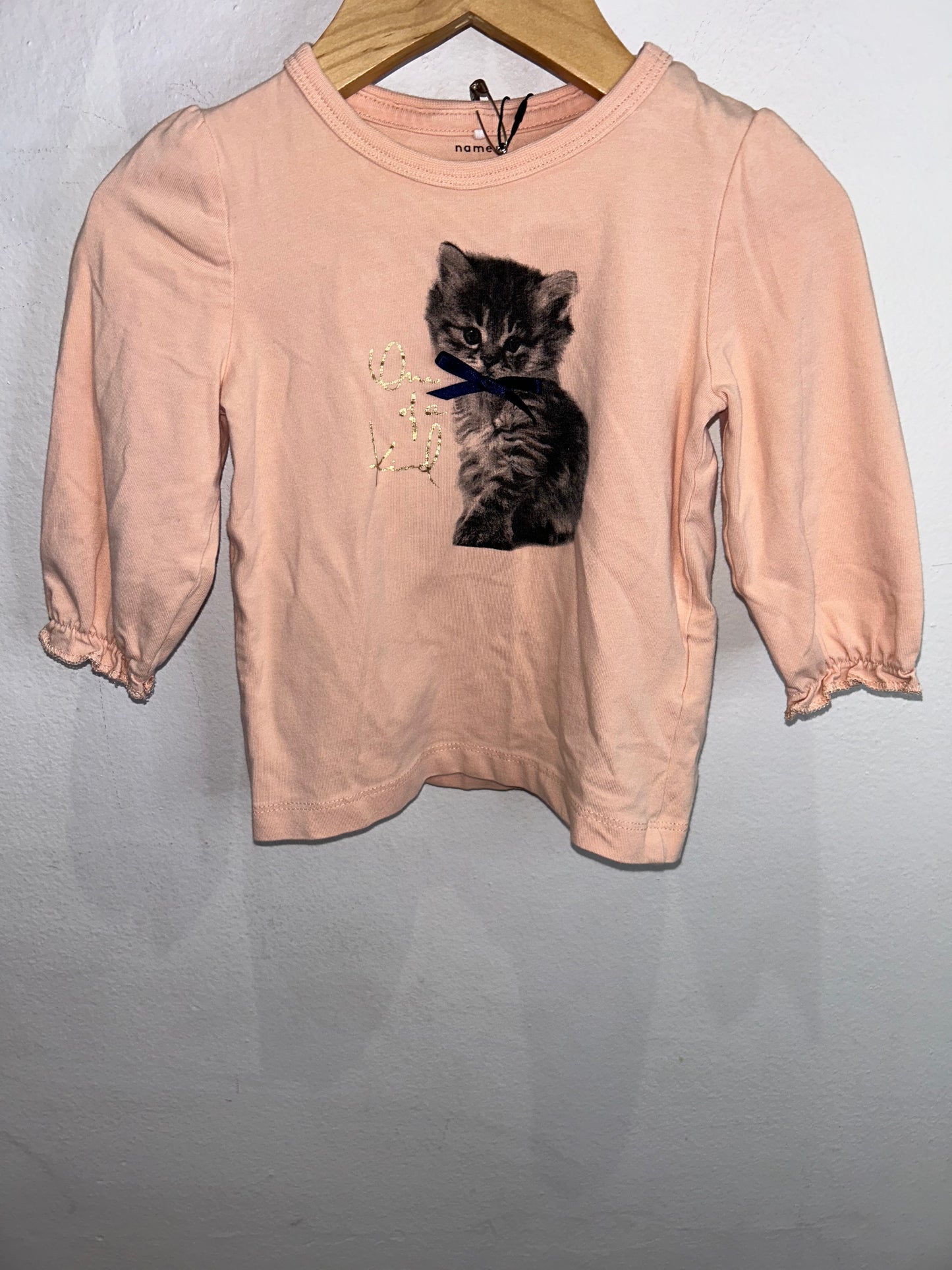 One of a kind kitten longsleeve 6-9m