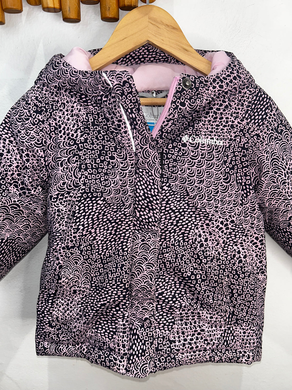 Columbia purple print puffer jacket 3y